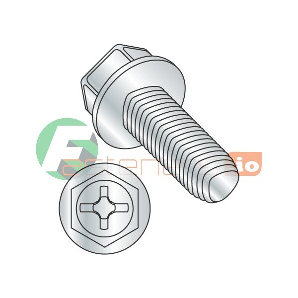 Newport Fasteners Thread Forming Screw, #6-32 x 1/4 in, Zinc Plated Steel Hex Head Phillips Drive, 10000 PK 665066 - main